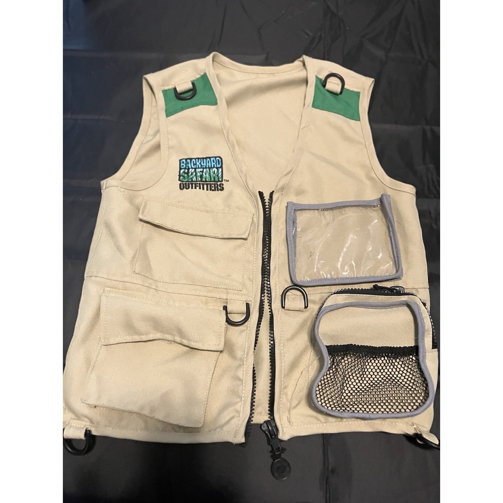 Backyard Safari Adventures Outfitters Cargo Fishing Vest Kids Costume B-Day